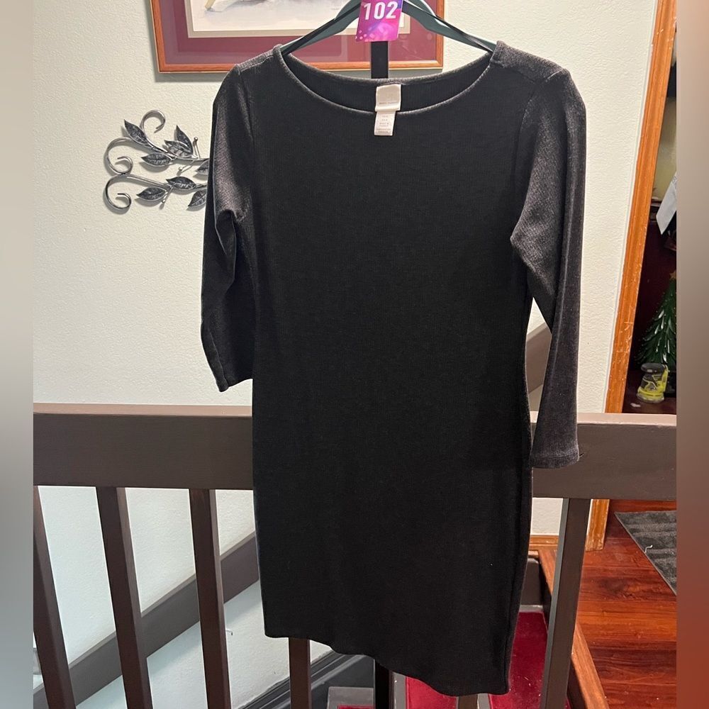 H&M Gray Elegant Dress Size Medium #102